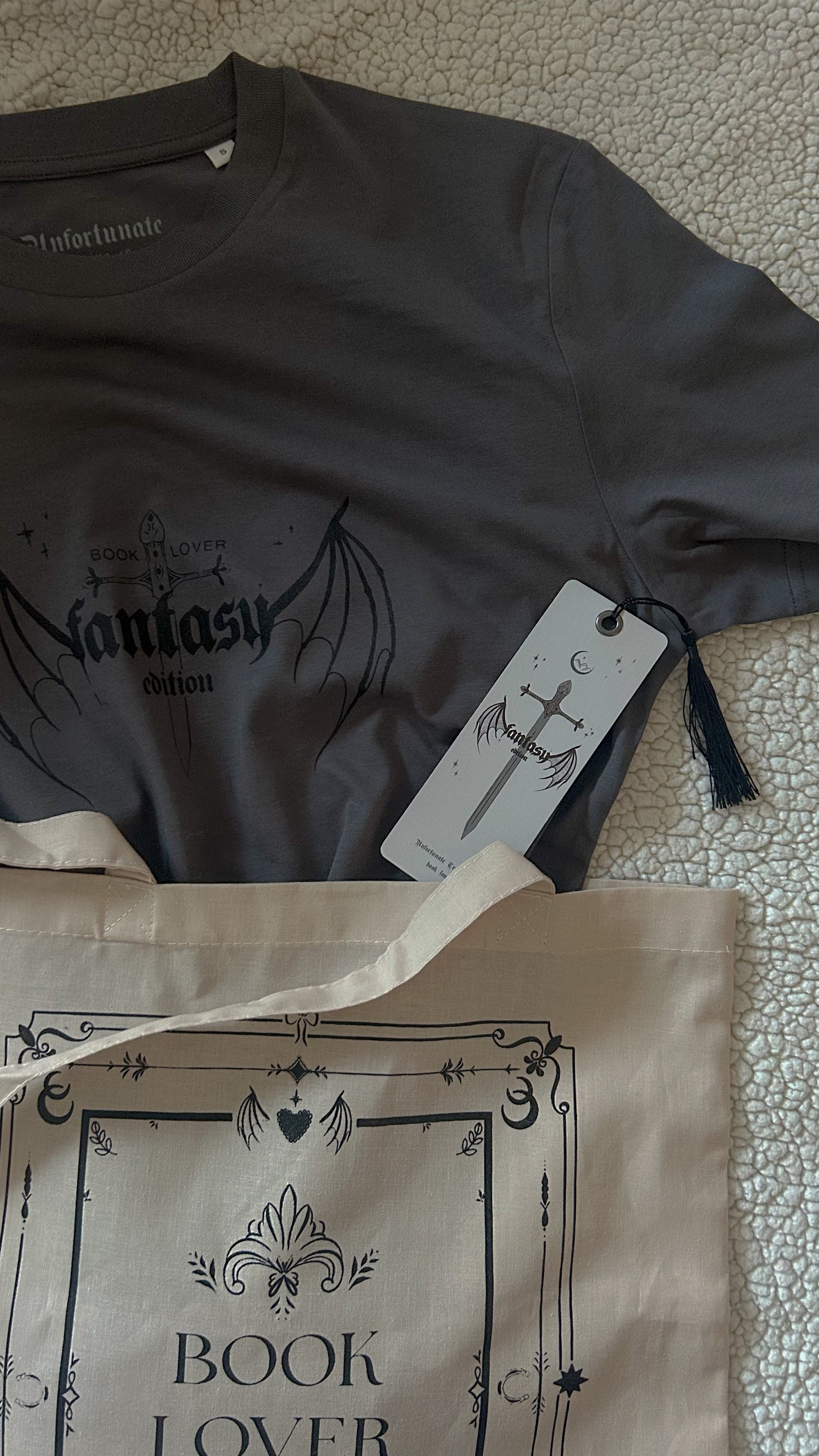 BOOK LOVER BUNDLE - TOTE, BOOKMARK AND T-SHIRT