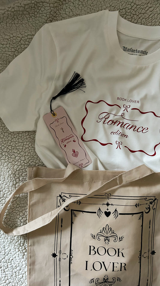 BOOK LOVER BUNDLE - TOTE, BOOKMARK AND T-SHIRT