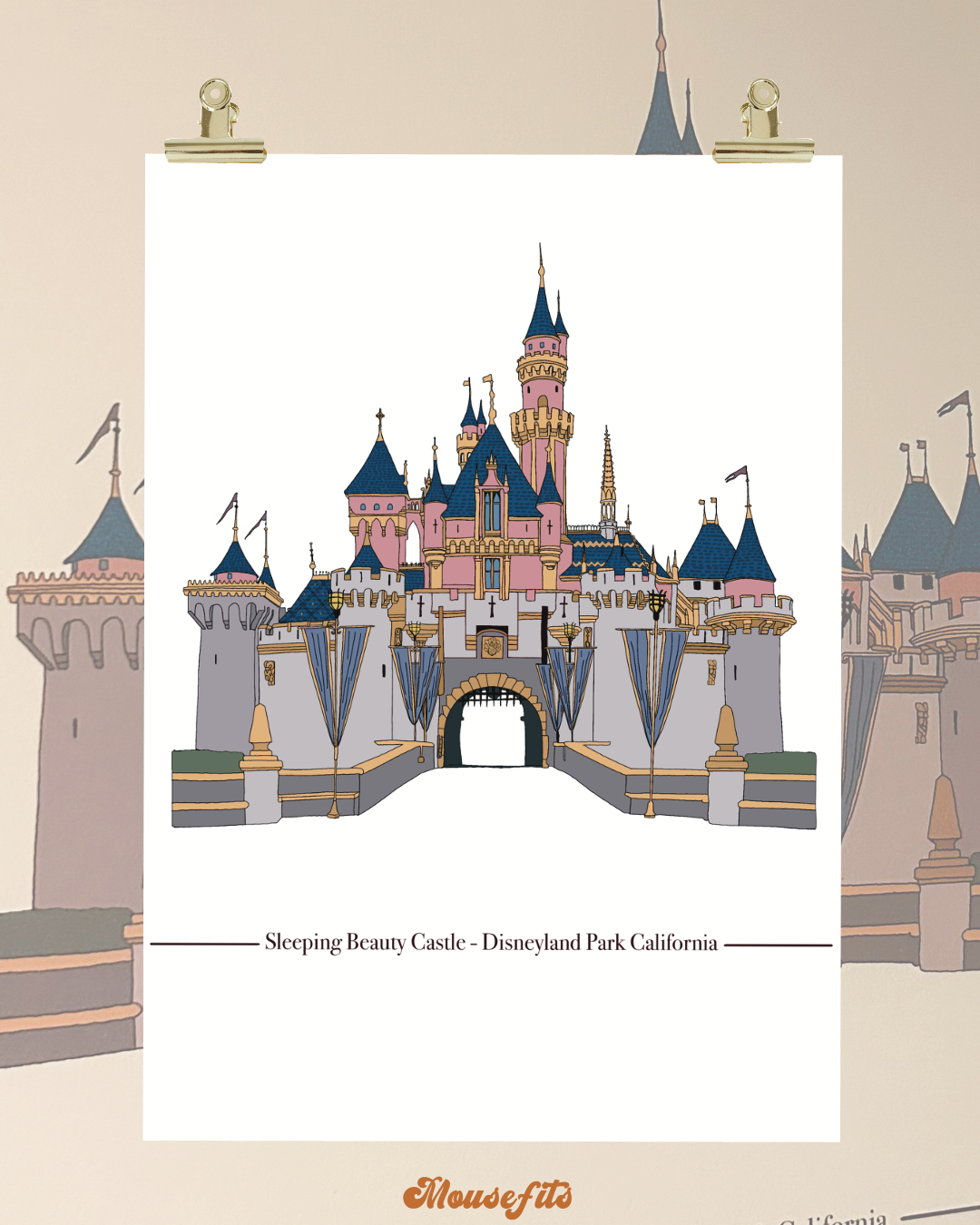 DISNEYLAND PARK CASTLE (California) PRINT