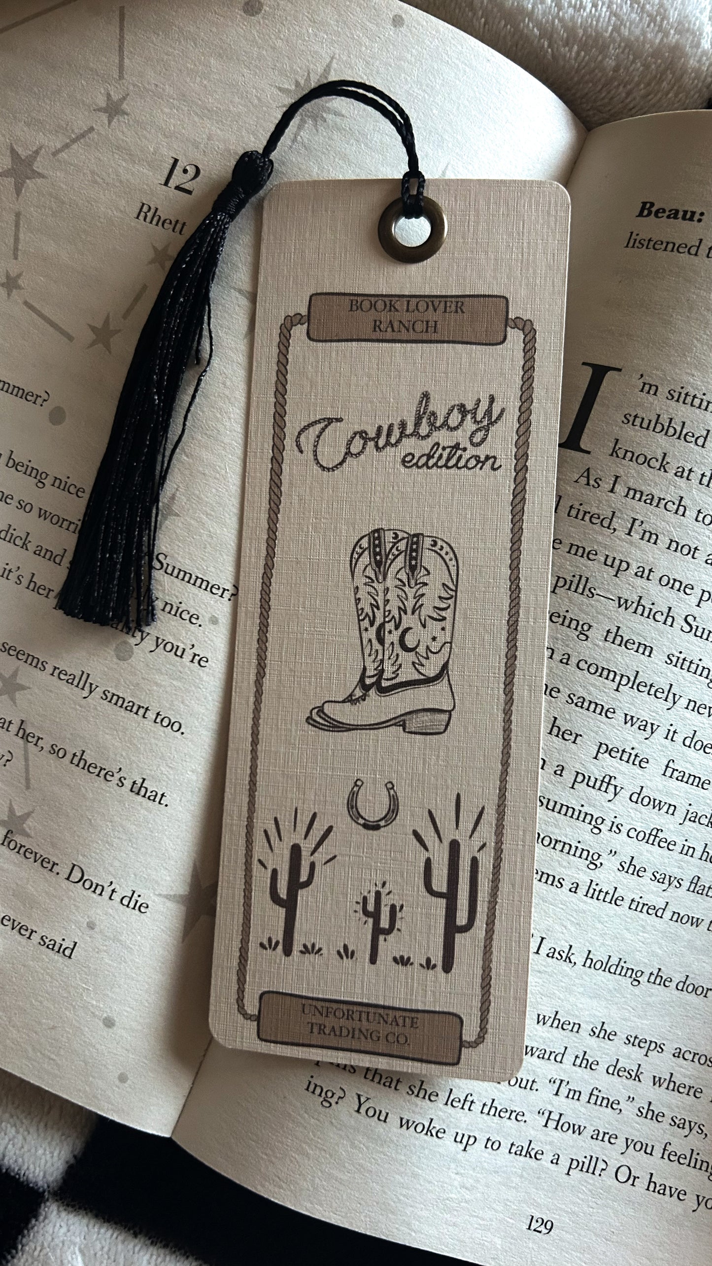 BOOK LOVERS - COWBOY BOOKMARK