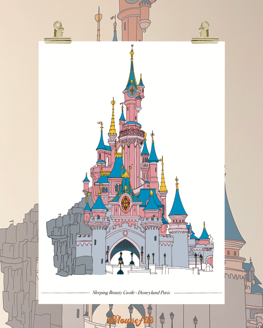 DISNEYLAND PARIS CASTLE PRINT