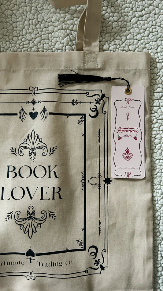 BOOK LOVER BUNDLE - TOTE BAG AND BOOKMARK