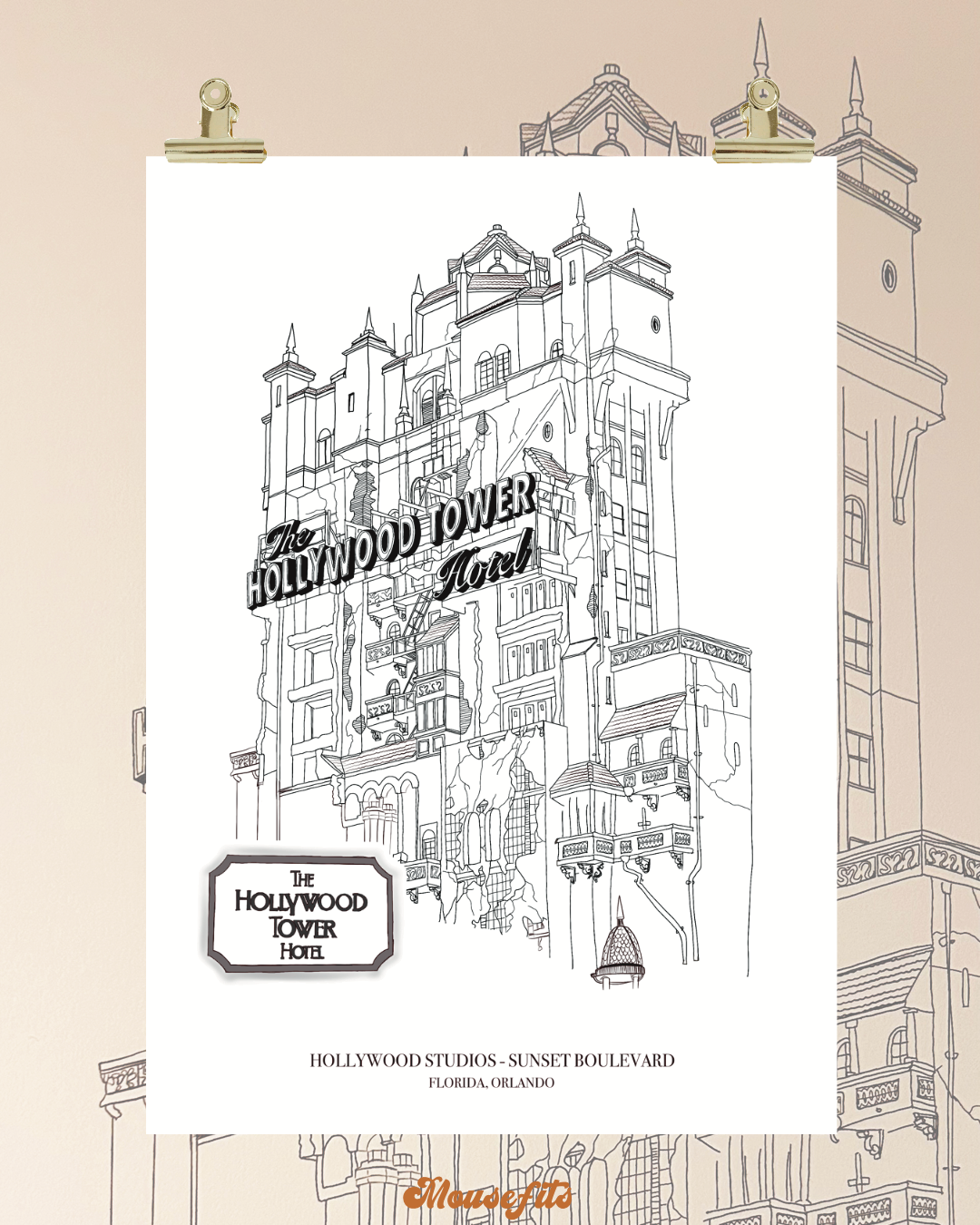 HOLLYWOOD TOWER PRINT