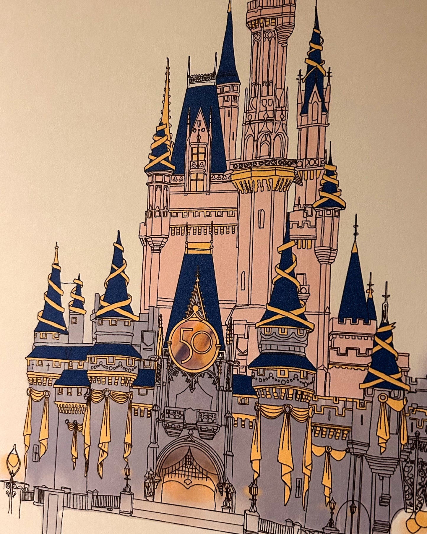 50th DISNEY WORLD CINDERELLA CASTLE PRINT
