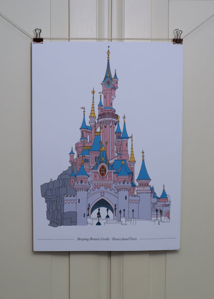 DISNEYLAND PARIS CASTLE PRINT