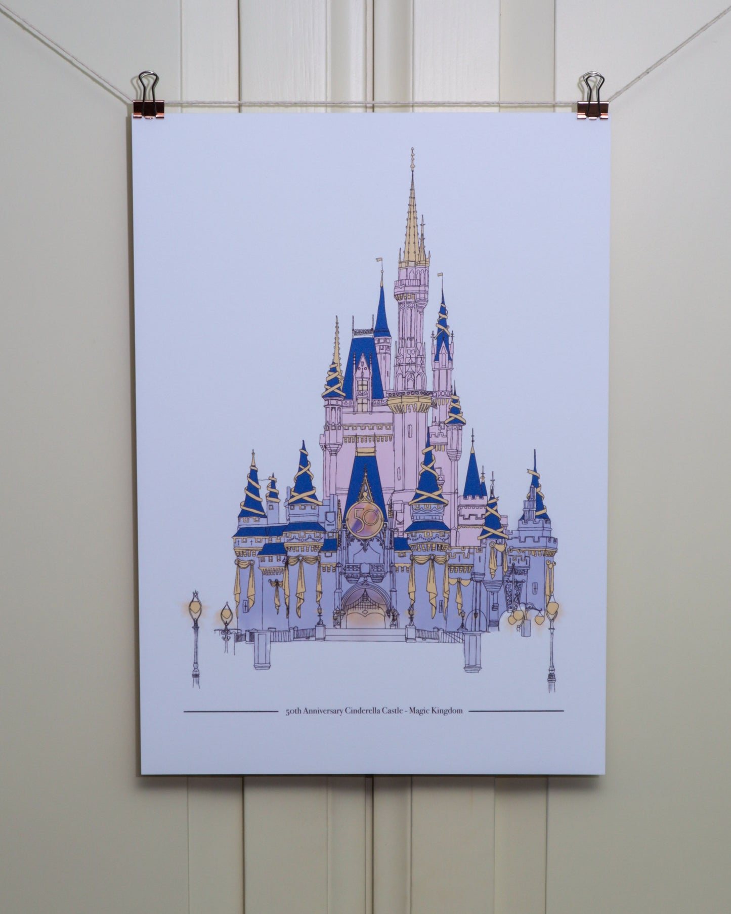 50th DISNEY WORLD CINDERELLA CASTLE PRINT